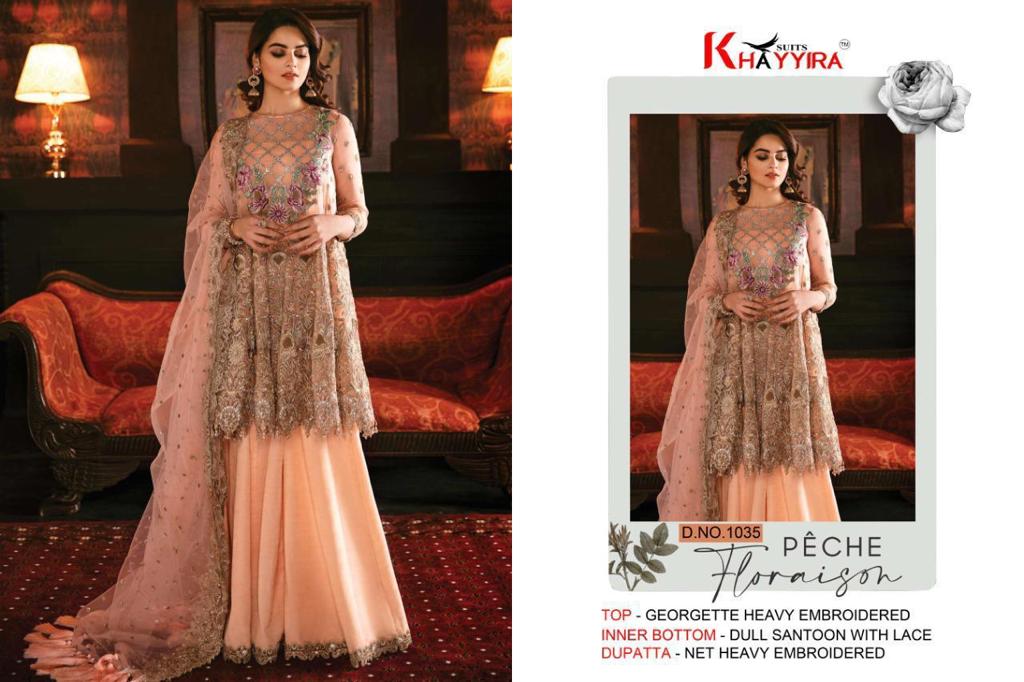 PAKISTANI SUITS D NO 1035 BY KHAYYIRA